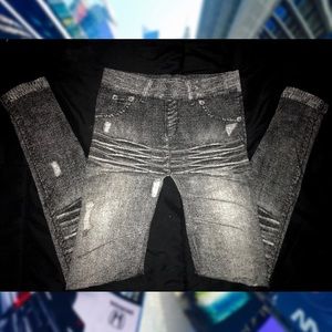 Gray and Black Jeggings